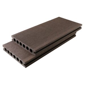 Hollow Traditional WPC Decking: PW-140Y25 – Flexible & Grooved Composite Decking