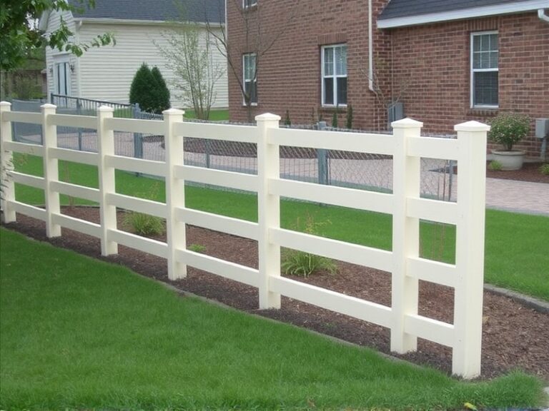 2 rail composite fencing