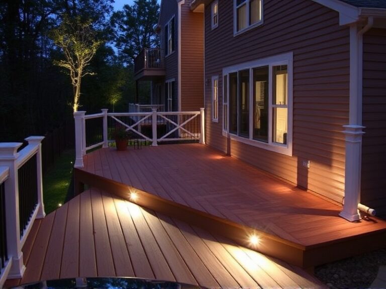 composite decking lighting ideas