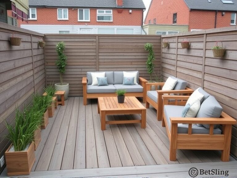 composite decking seating area