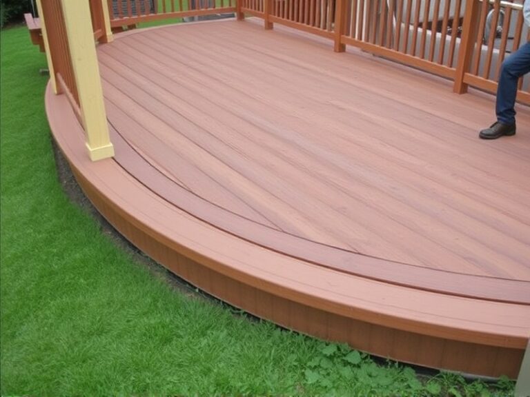 how to bend composite decking for curves