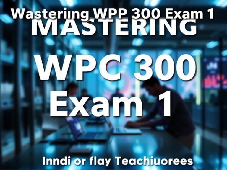 Mastering WPC 300 Exam 1: Essential Study Techniques