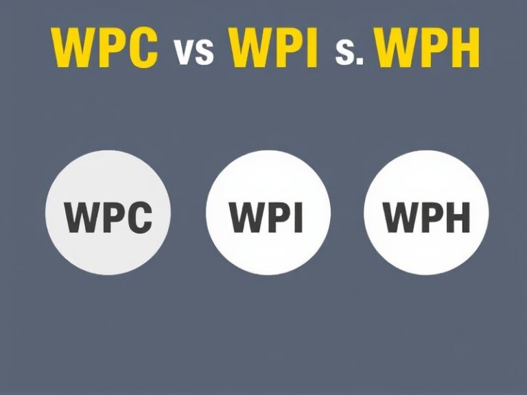 WPC vs WPI vs WPH: Key Distinctions Explained