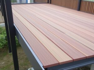 composite decking on steel frame