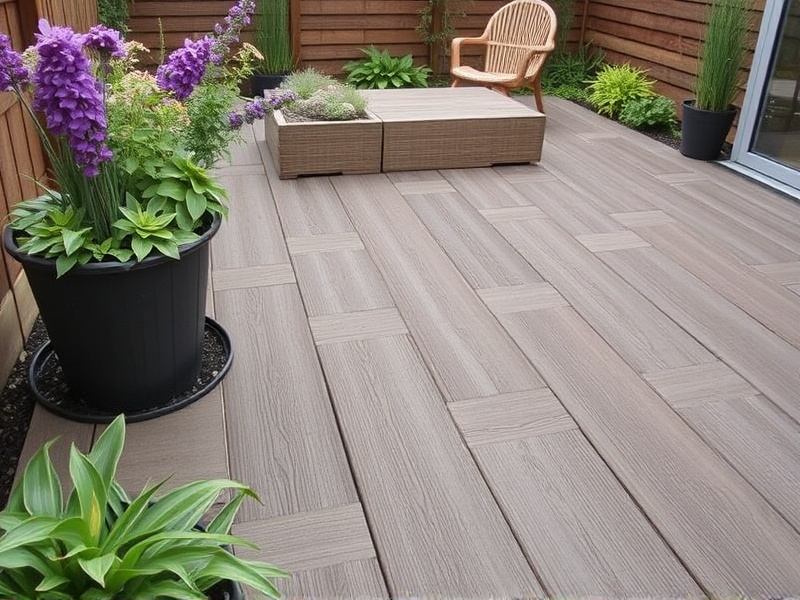 garden composite decking tiles