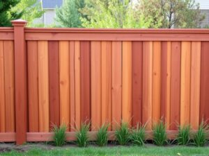 redwood fence horizontal