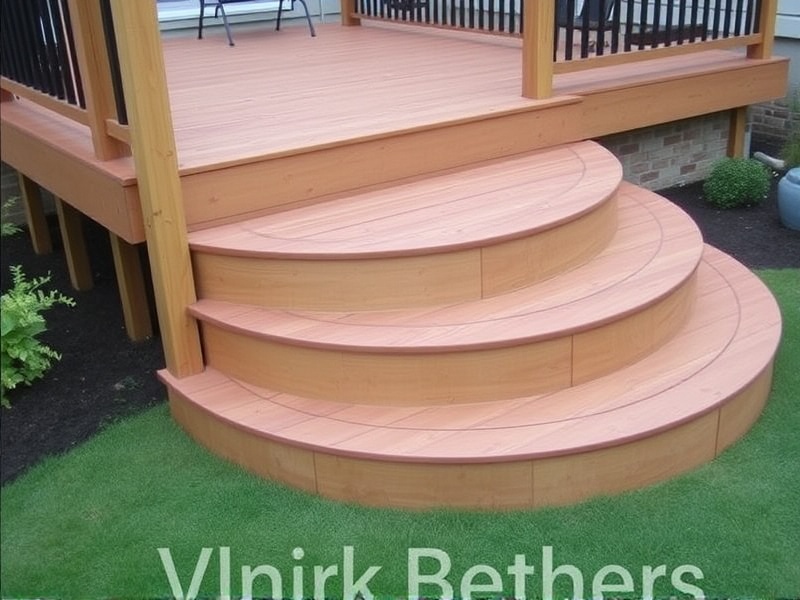 rounded deck steps