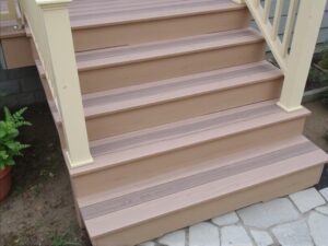 using composite decking for stair treads